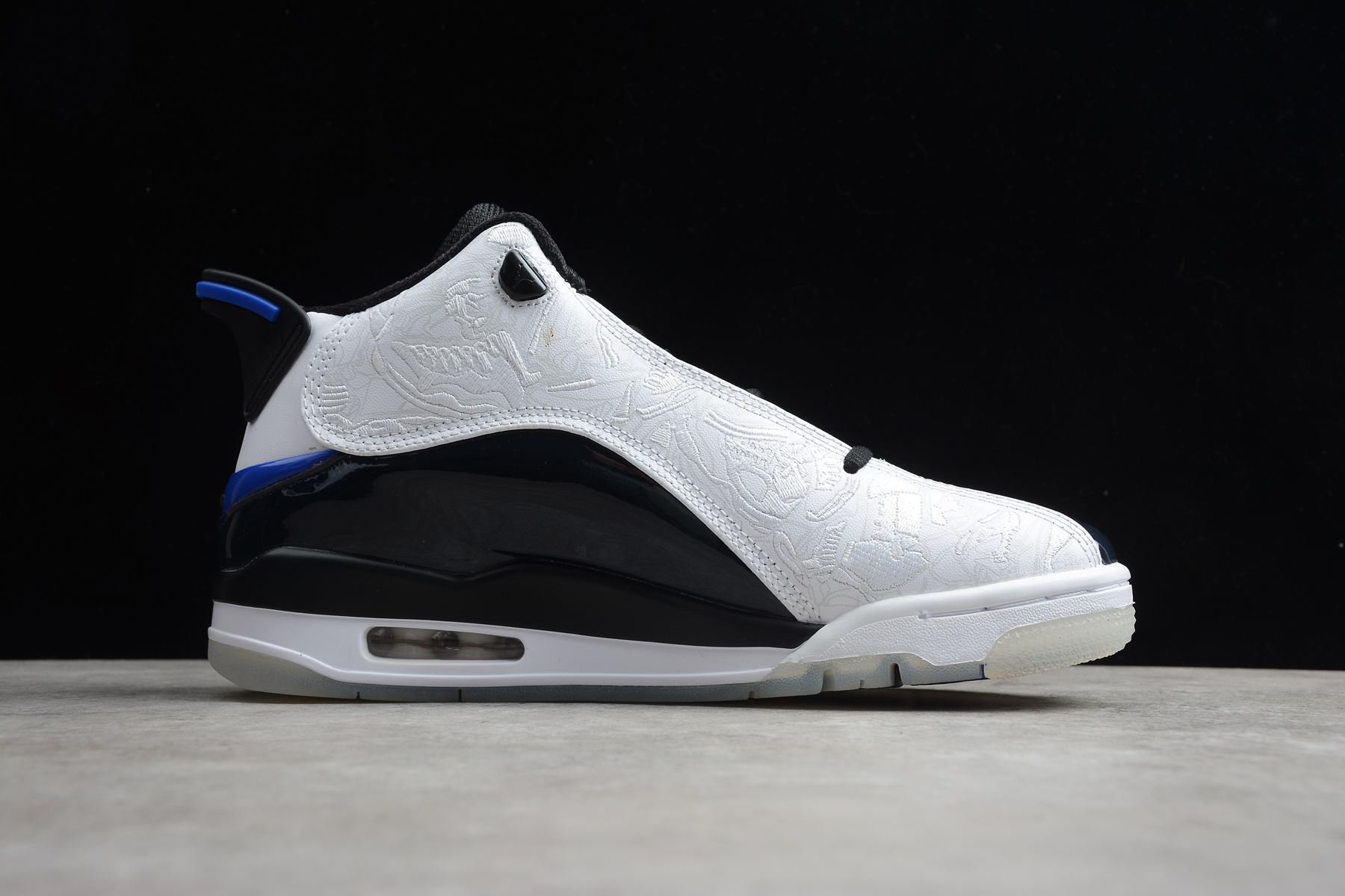 2020 Jordan DUB Zero White Black Blue Shoes